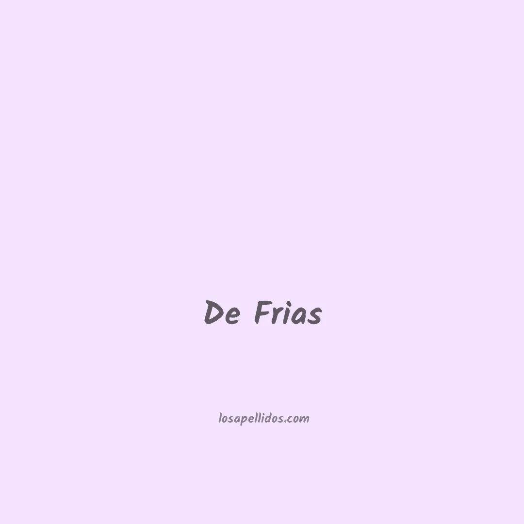 De frias en chino