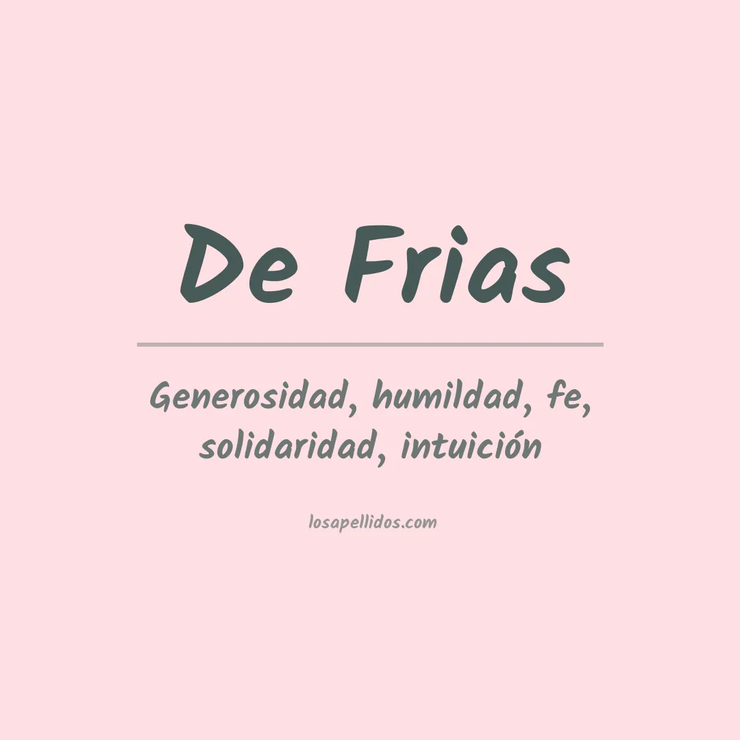 Apellido De frias