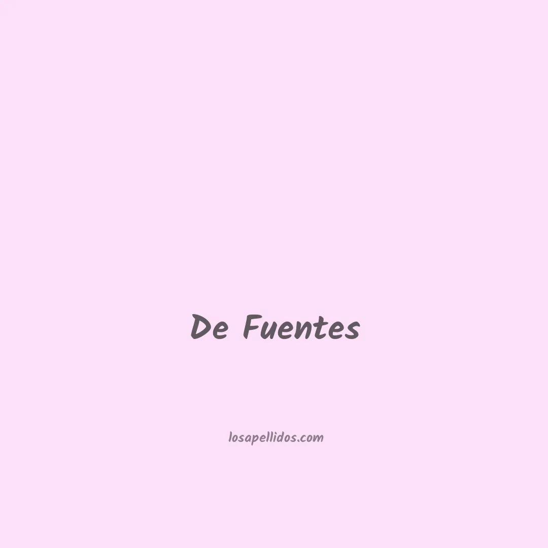 De fuentes en chino