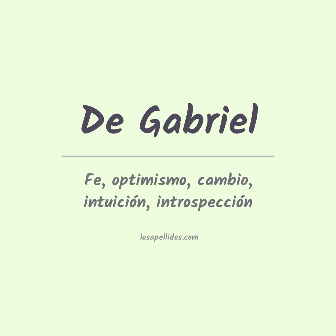 Significado del Apellido De gabriel
