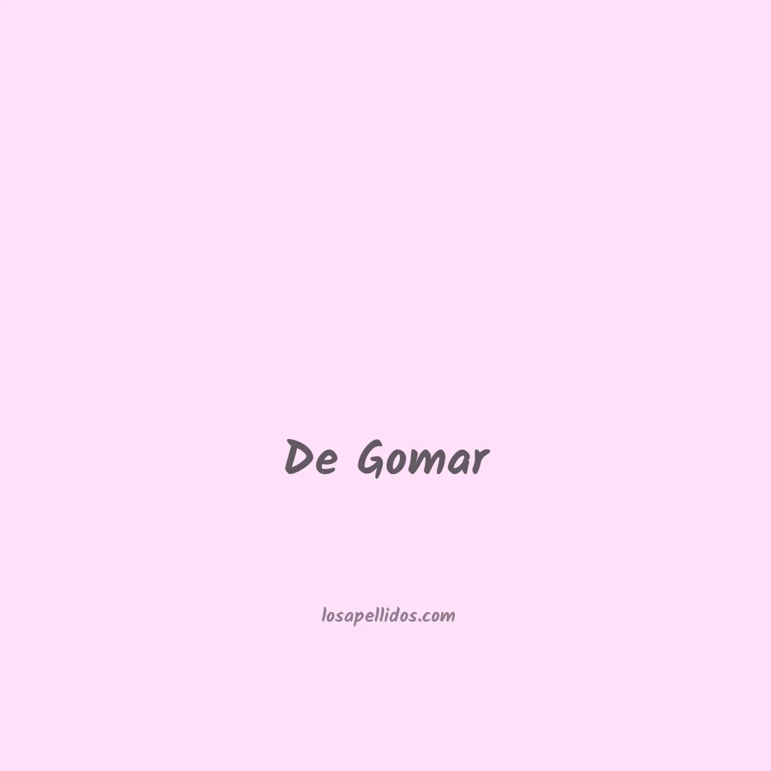 De gomar en chino
