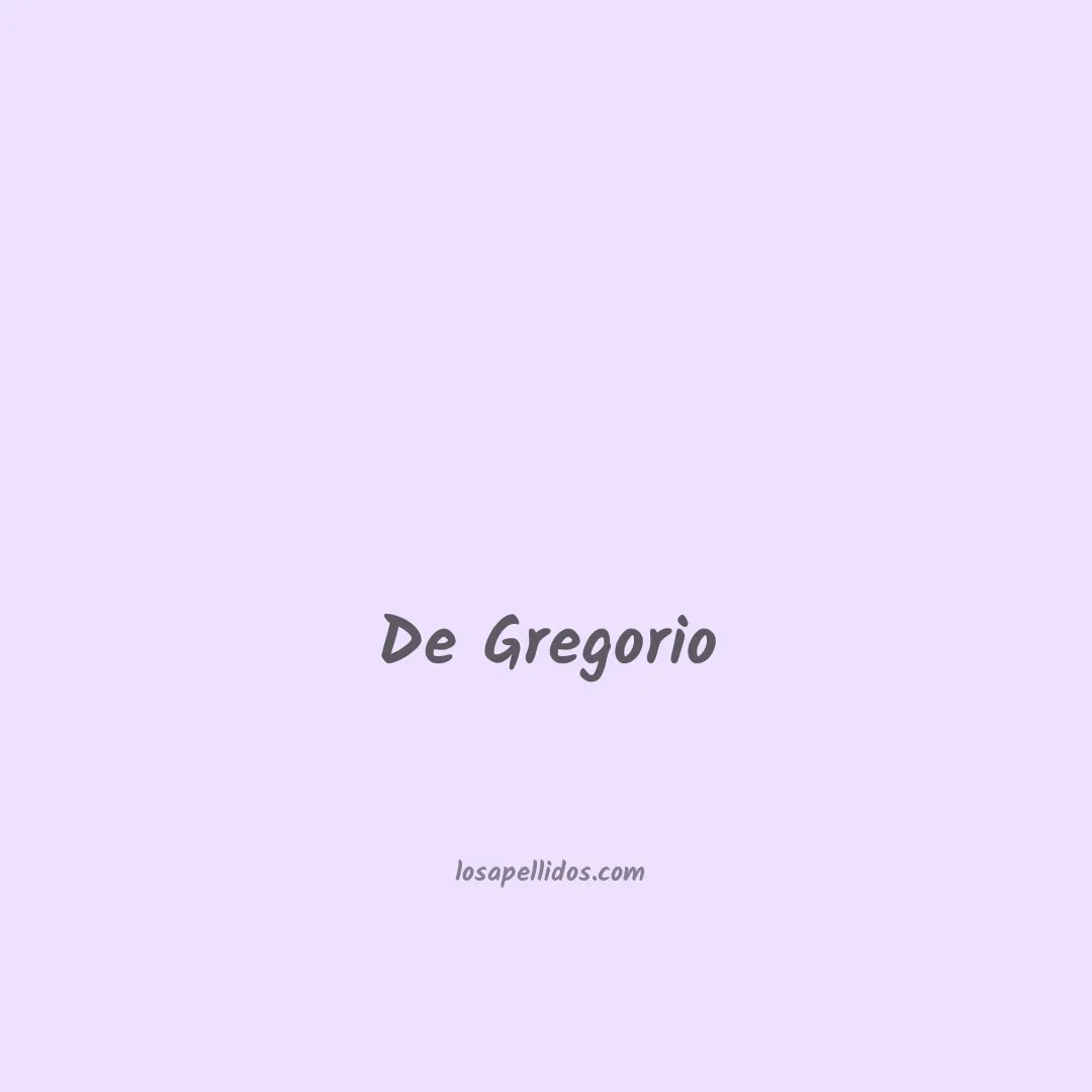 De gregorio en chino