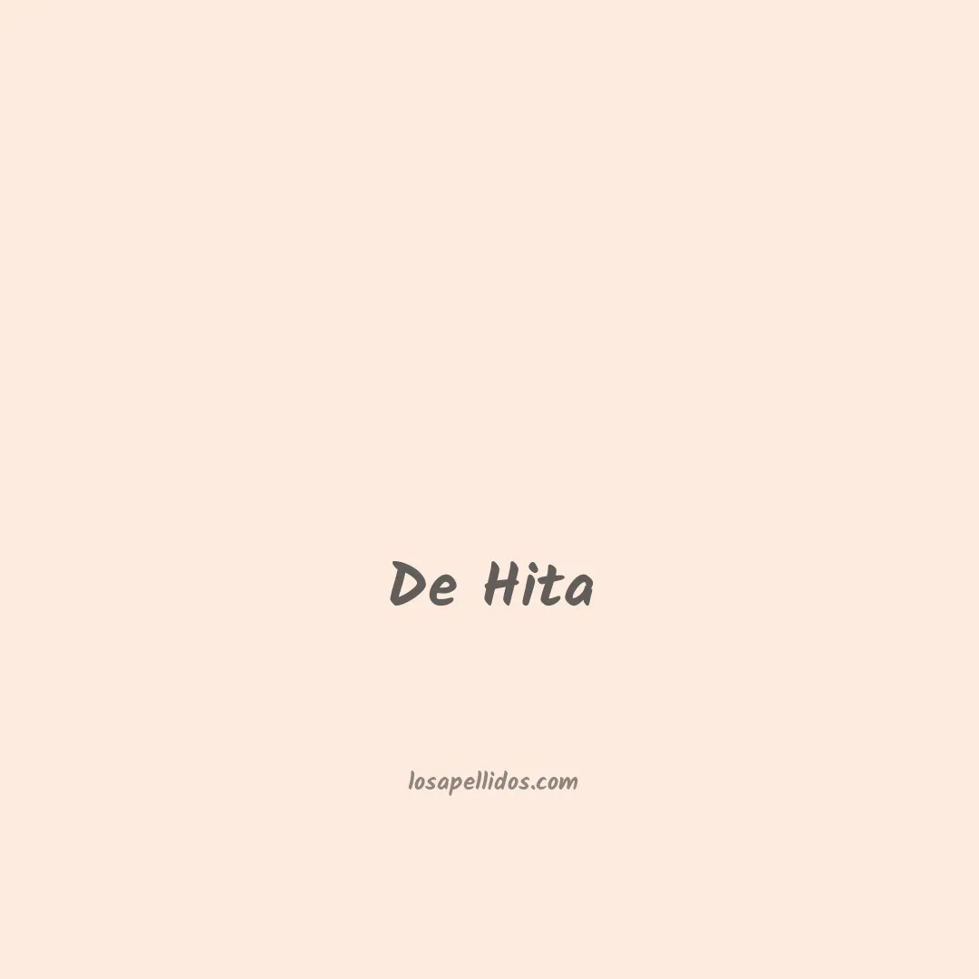 De hita en chino