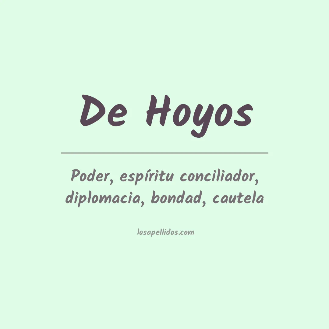 Apellido De hoyos