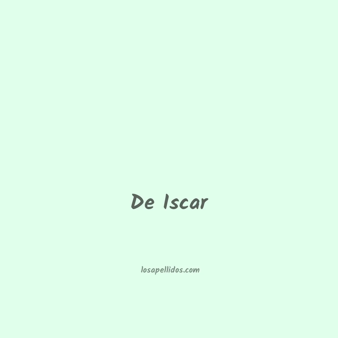 De iscar en chino
