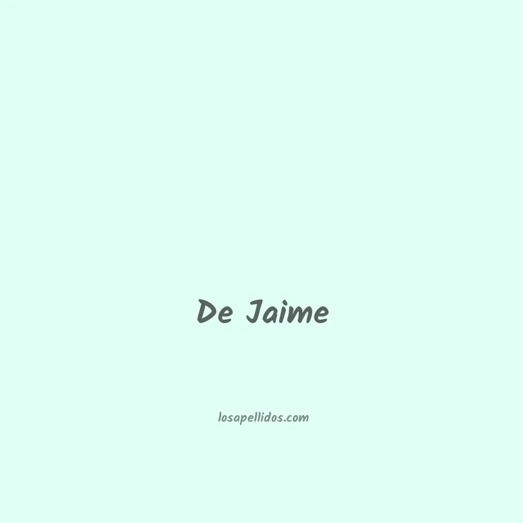 De jaime en chino