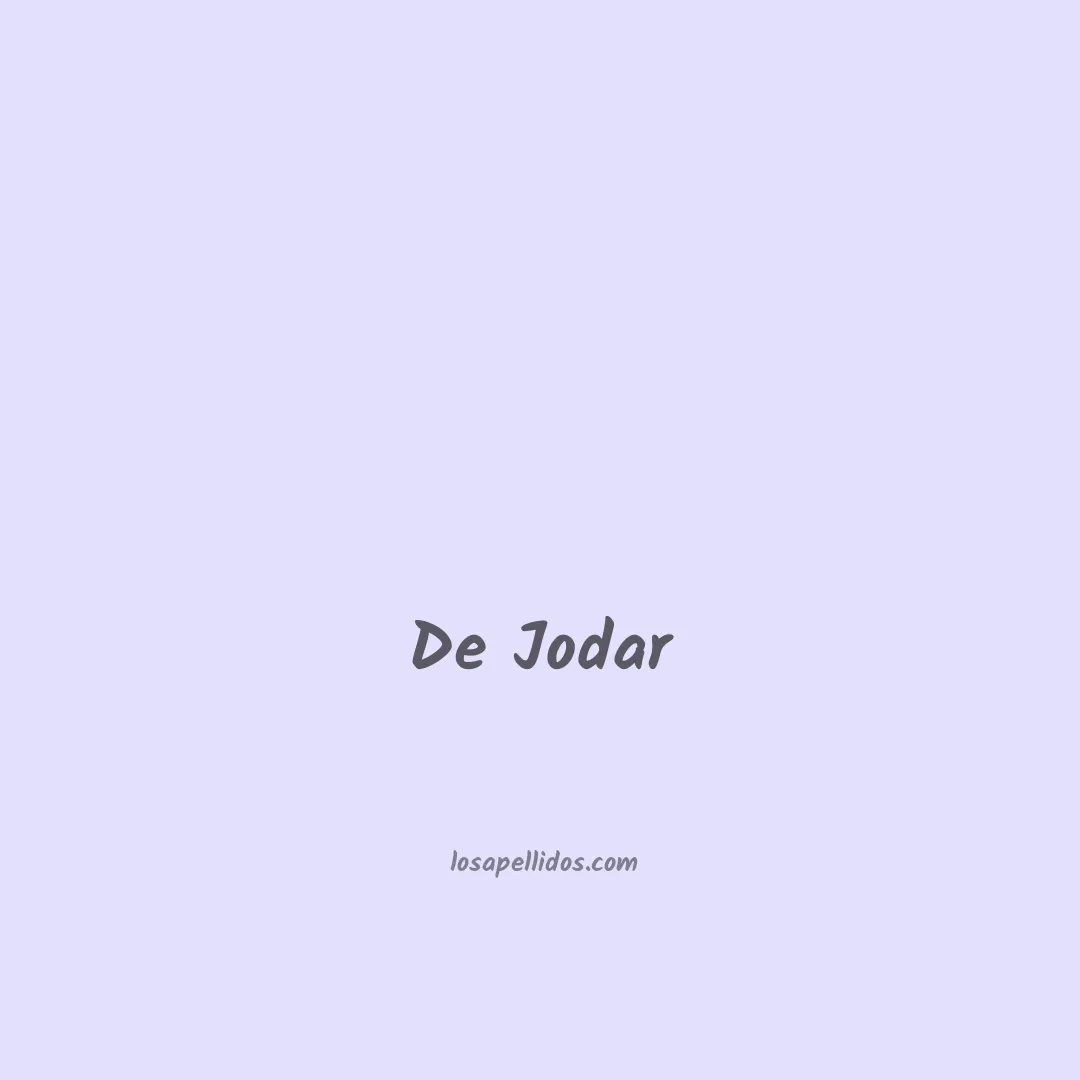 De jodar en chino