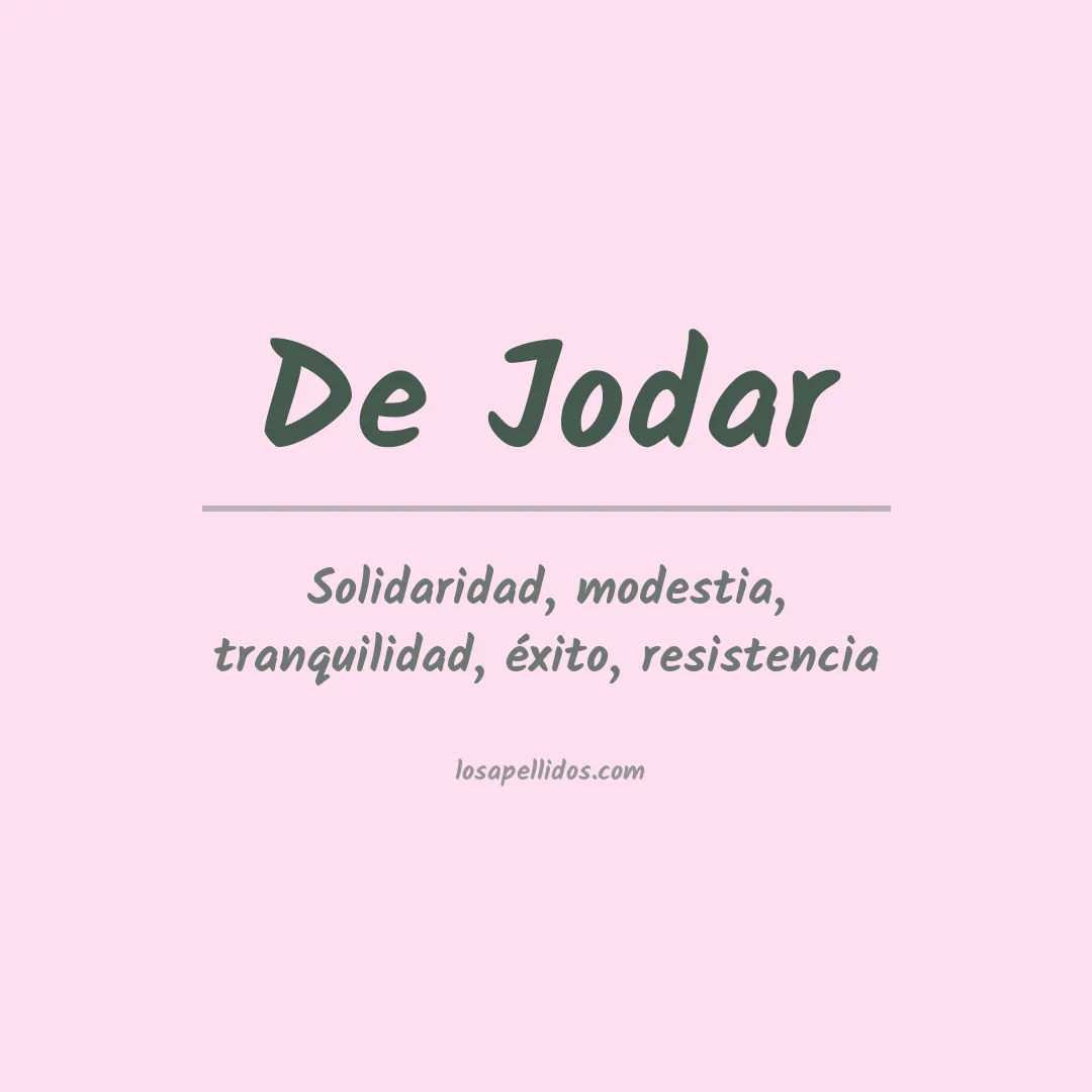 Apellido De jodar