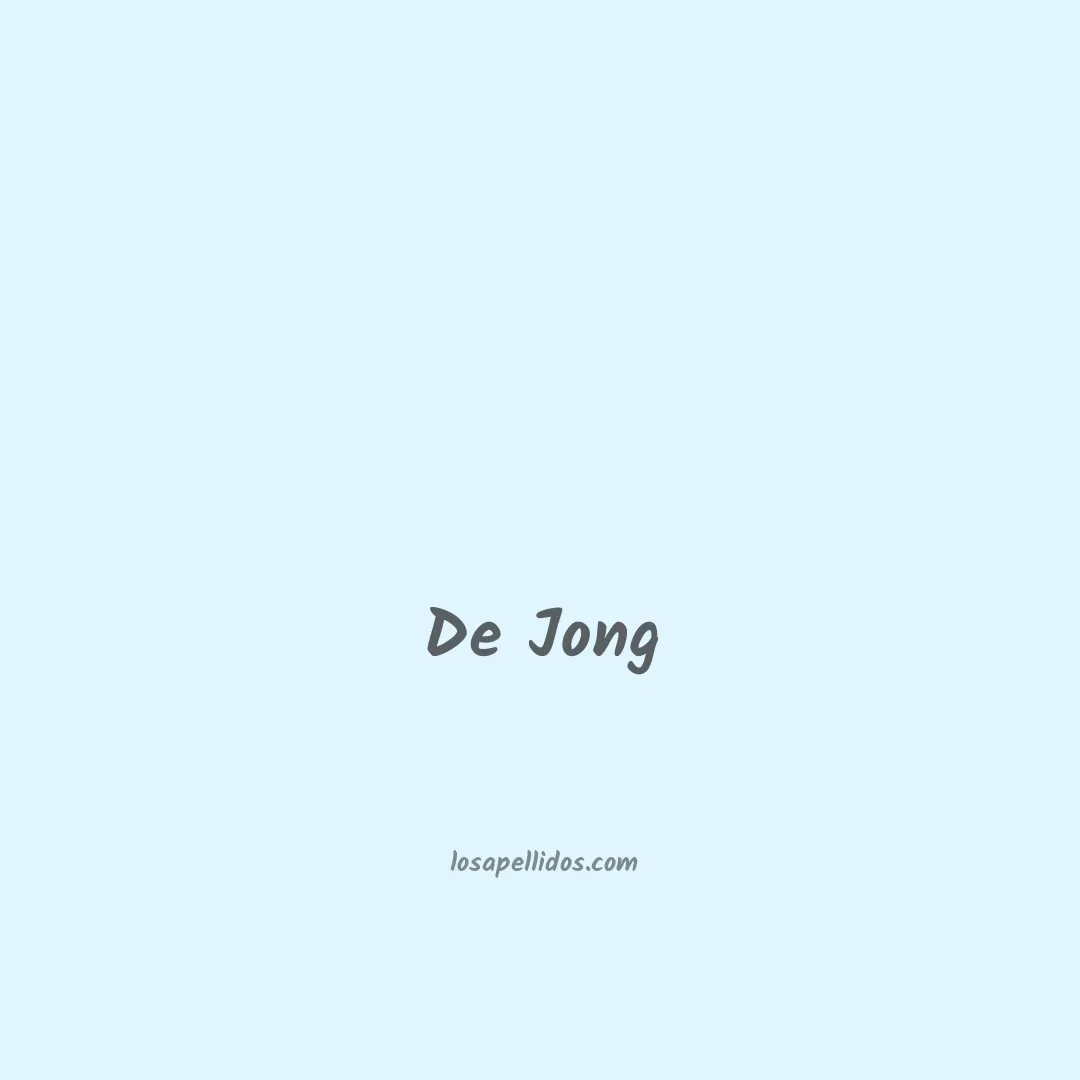 De jong en chino