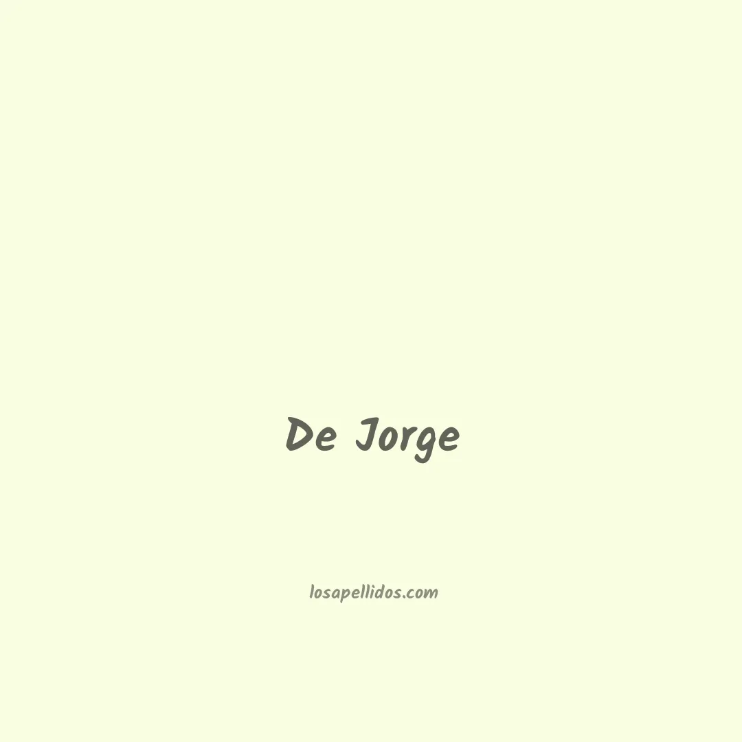 De jorge en chino