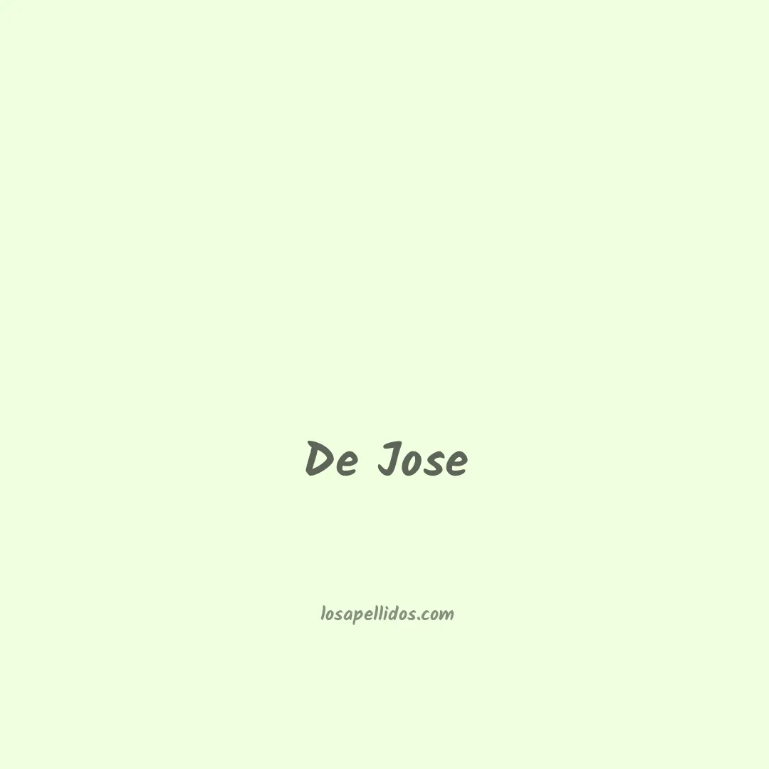 De jose en chino