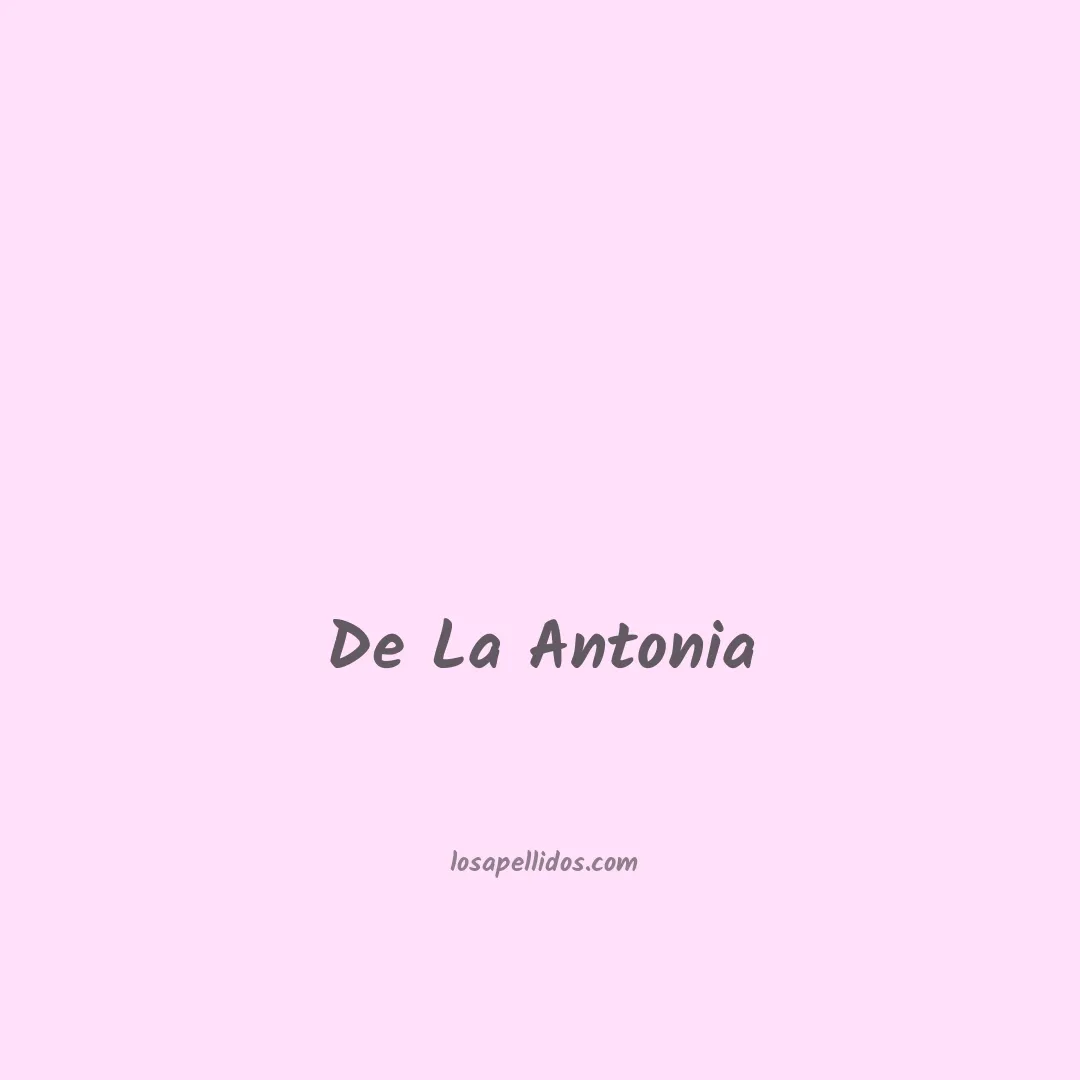 De la antonia en chino