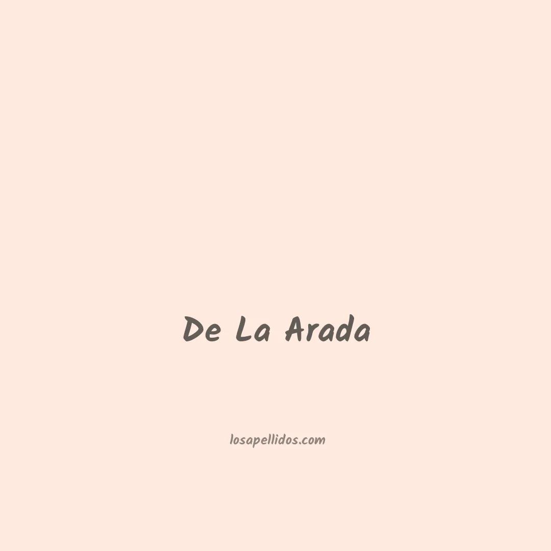 De la arada en chino