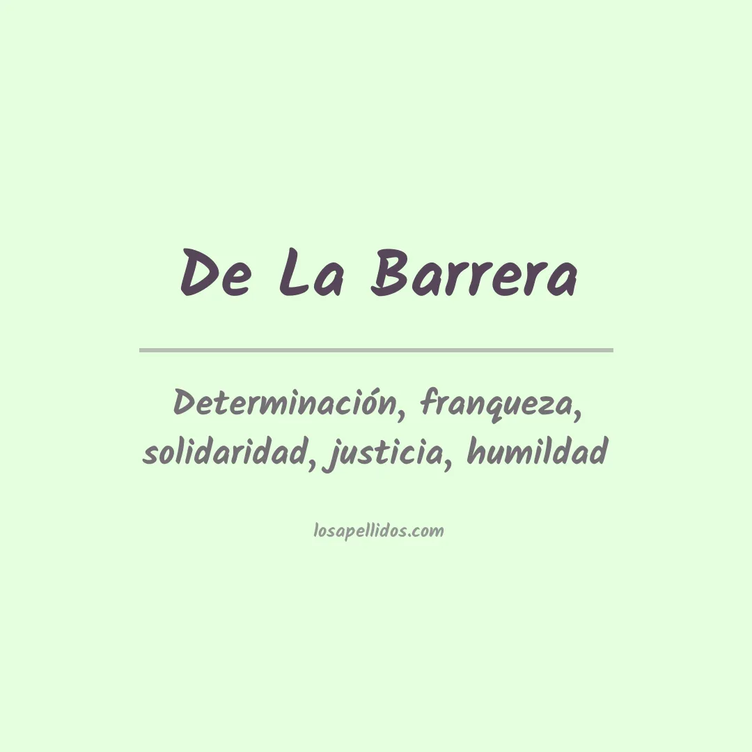Apellido De la barrera