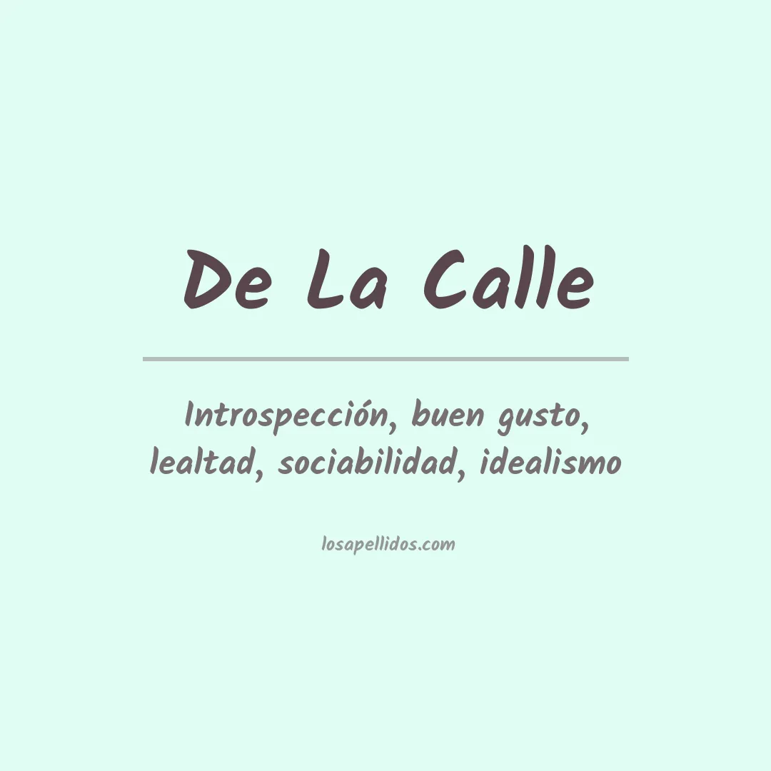 Apellido De la calle