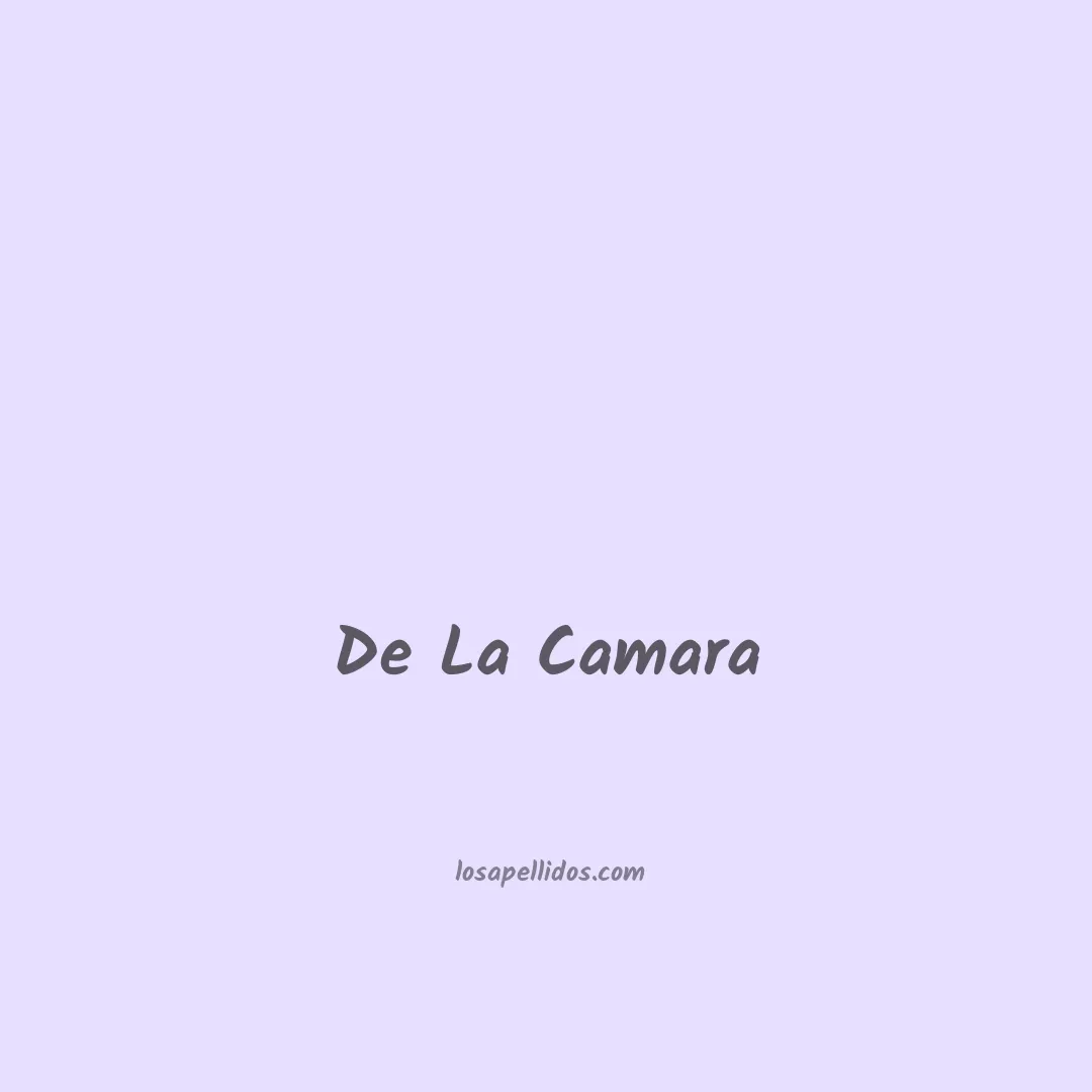 De la camara en chino