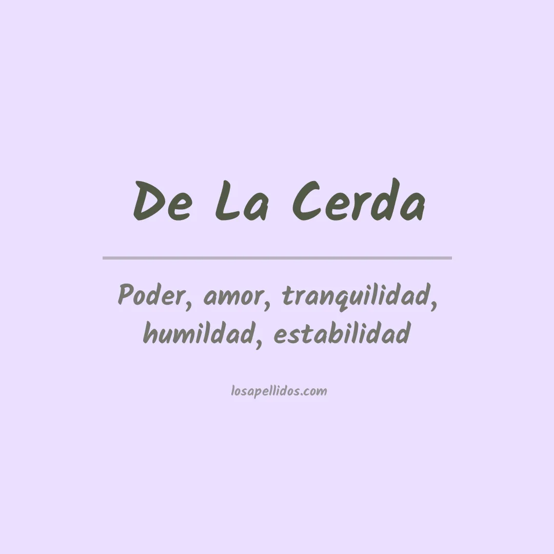 Apellido De la cerda