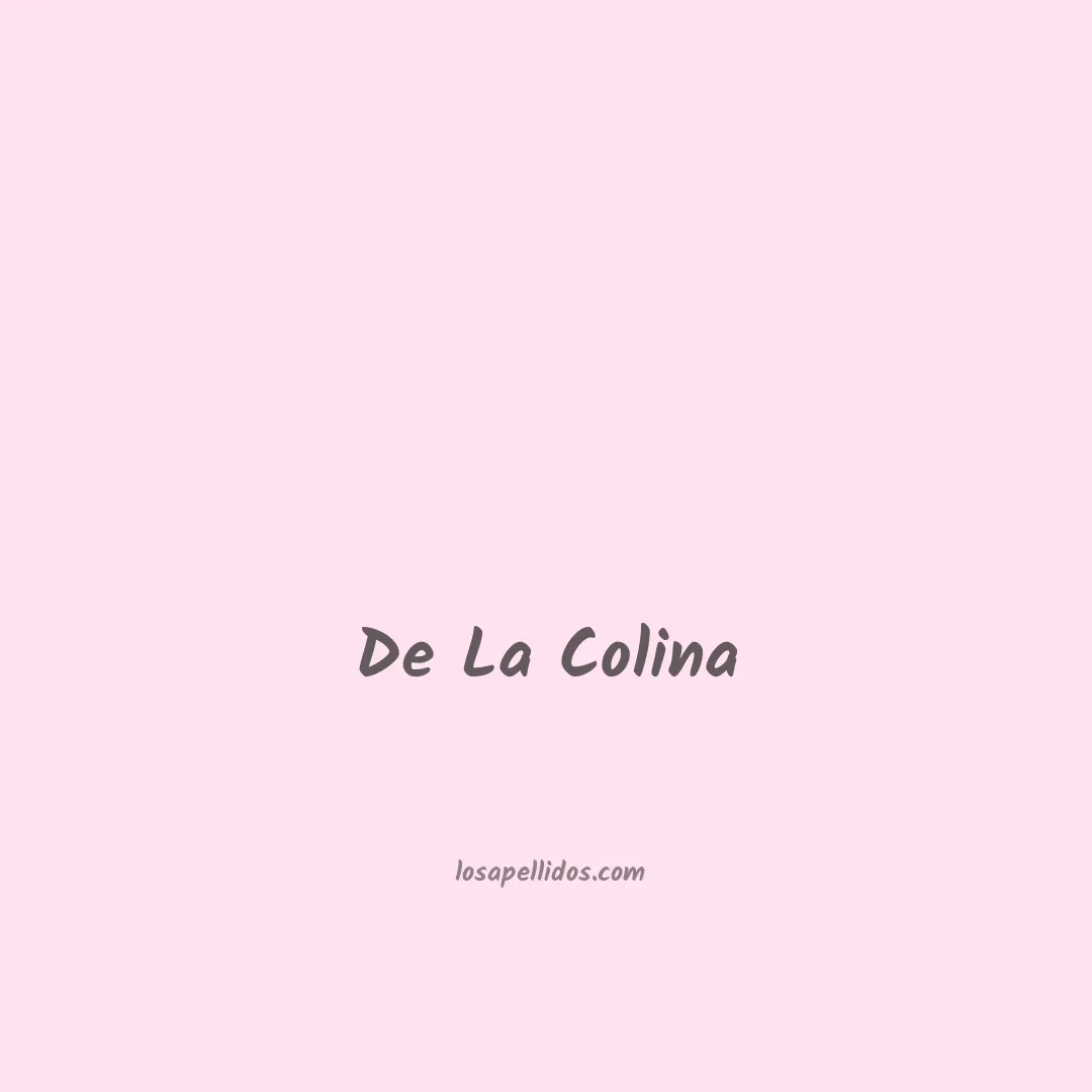 De la colina en chino