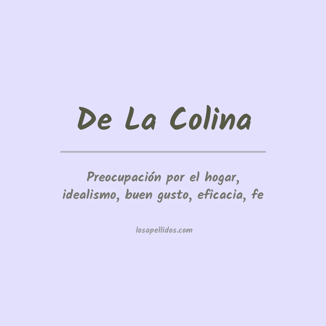 Apellido De la colina