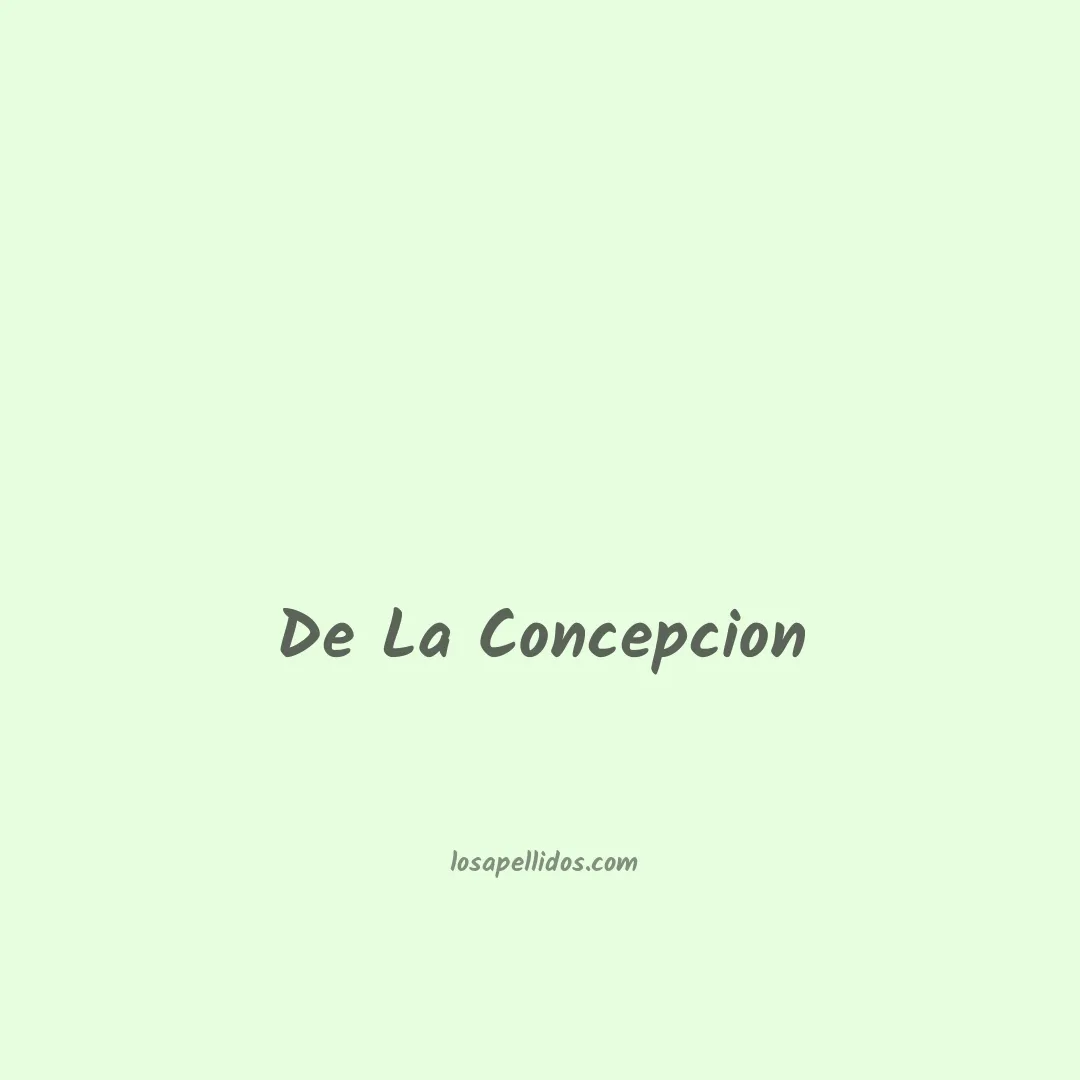 De la concepcion en chino