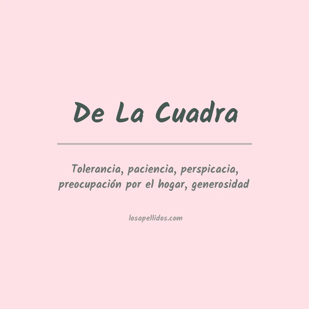 Apellido De la cuadra