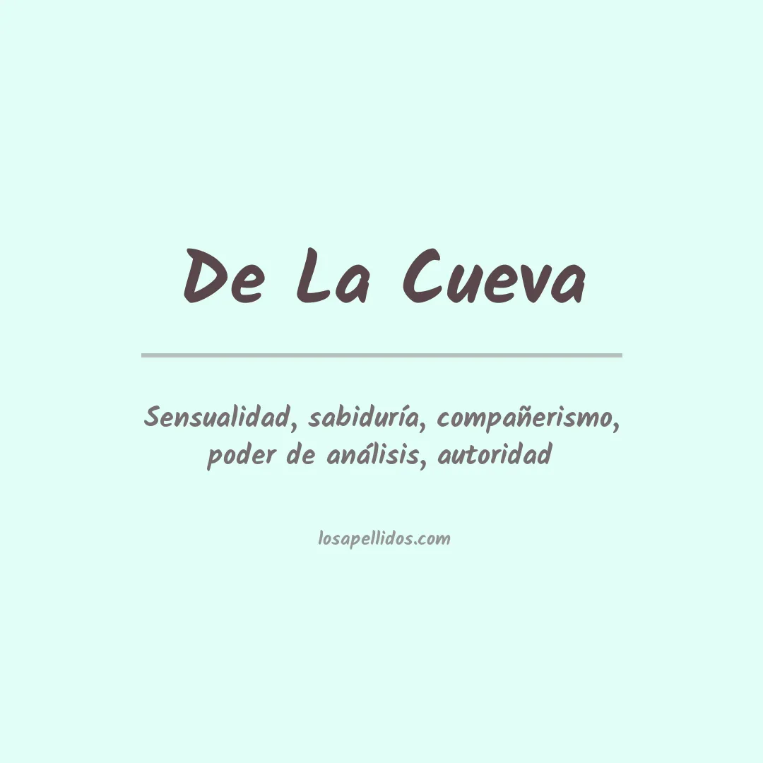 Significado del Apellido De la cueva