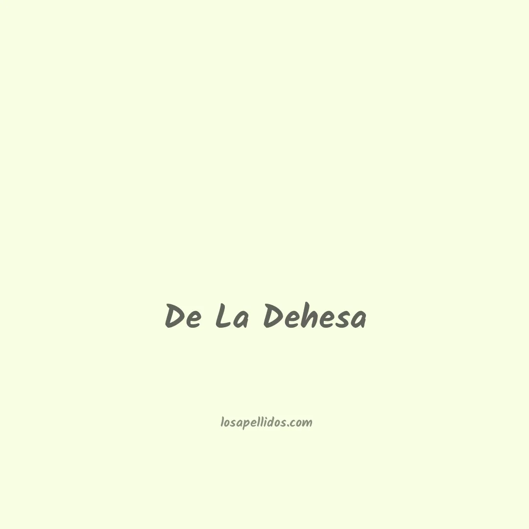 De la dehesa en chino