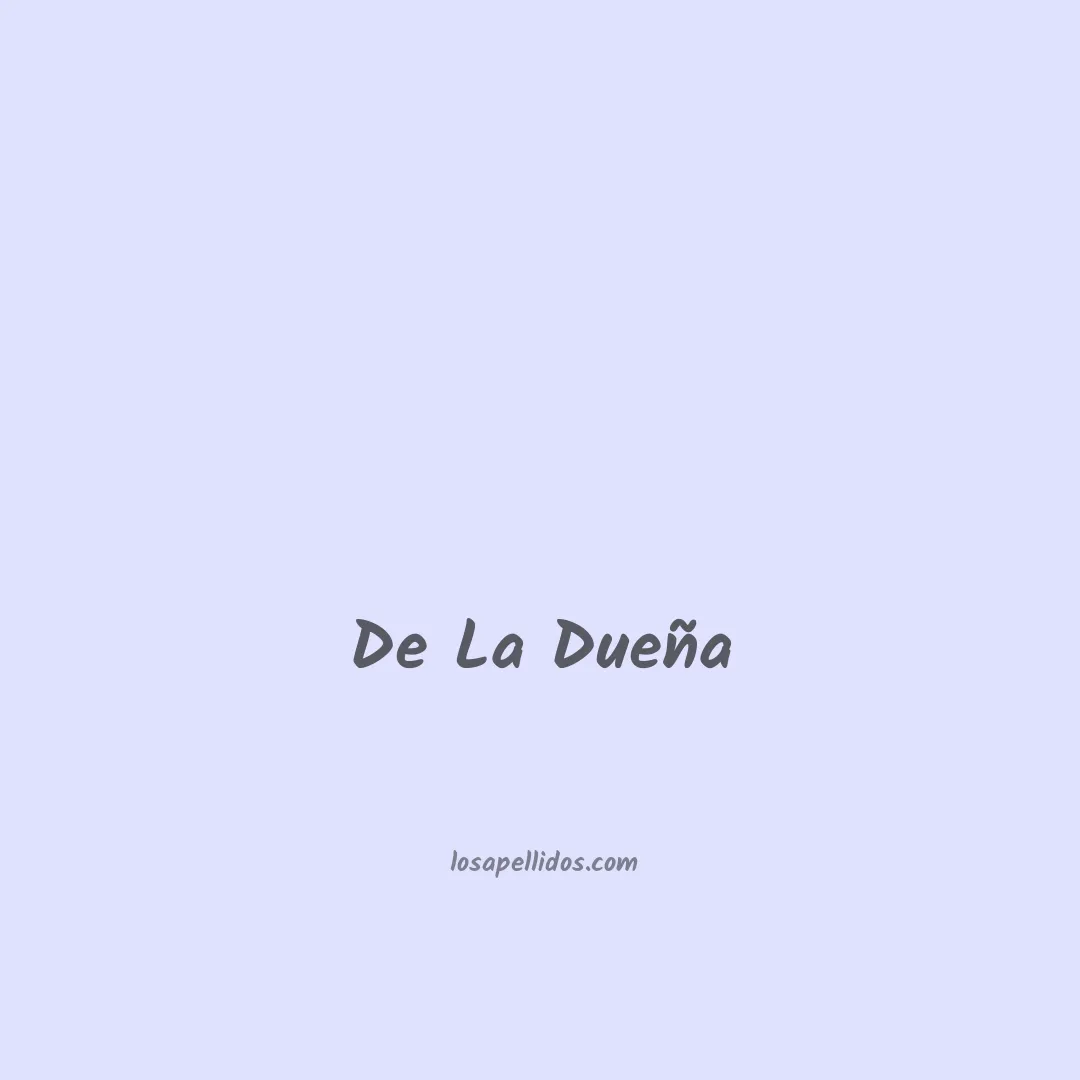 De la dueña en chino