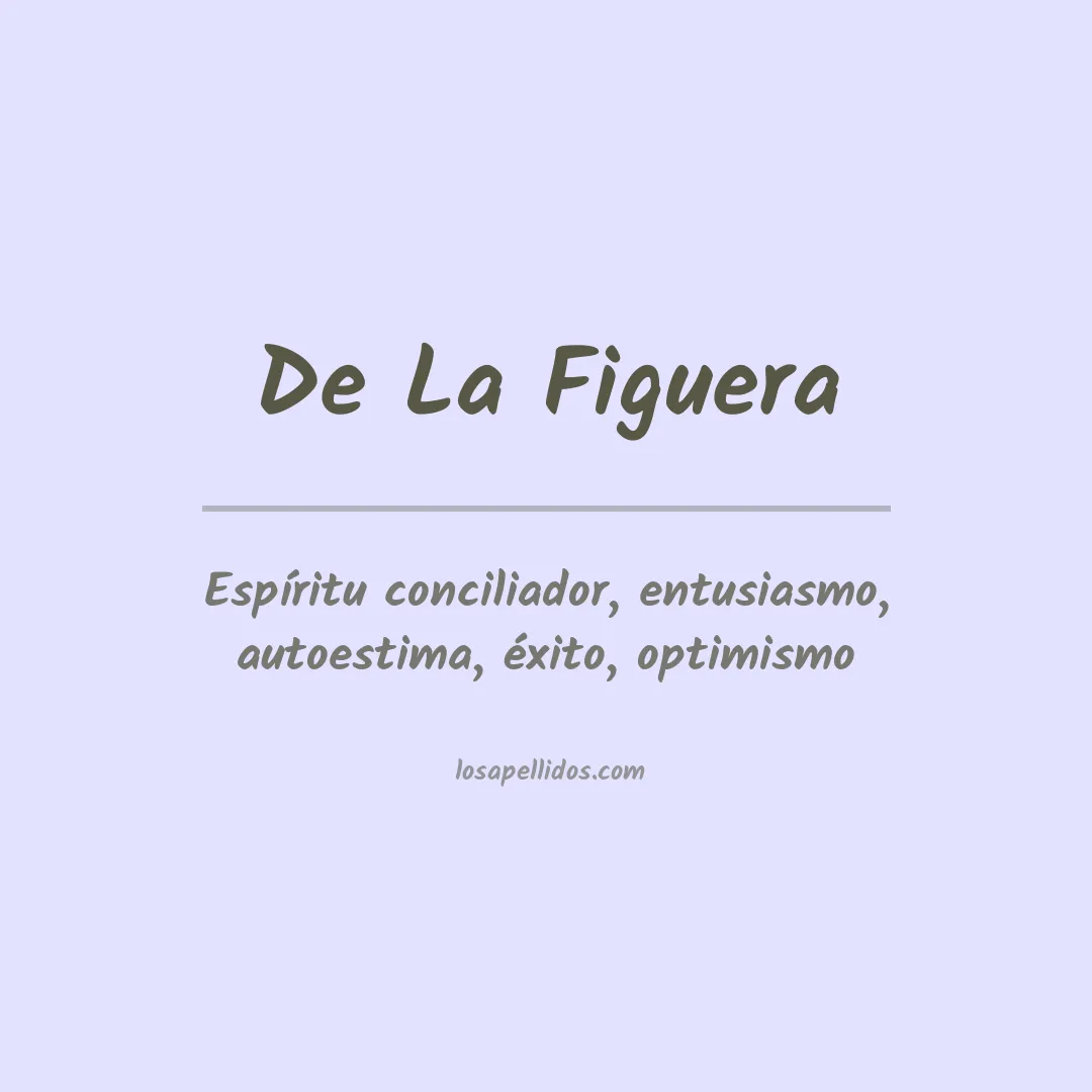 Significado del Apellido De la figuera