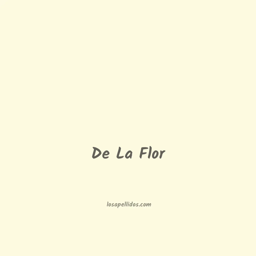 De la flor en chino