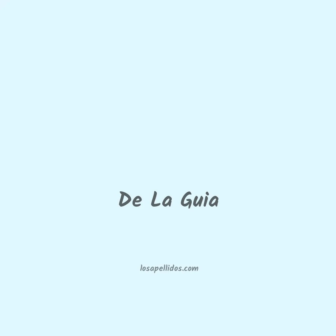 De la guia en chino