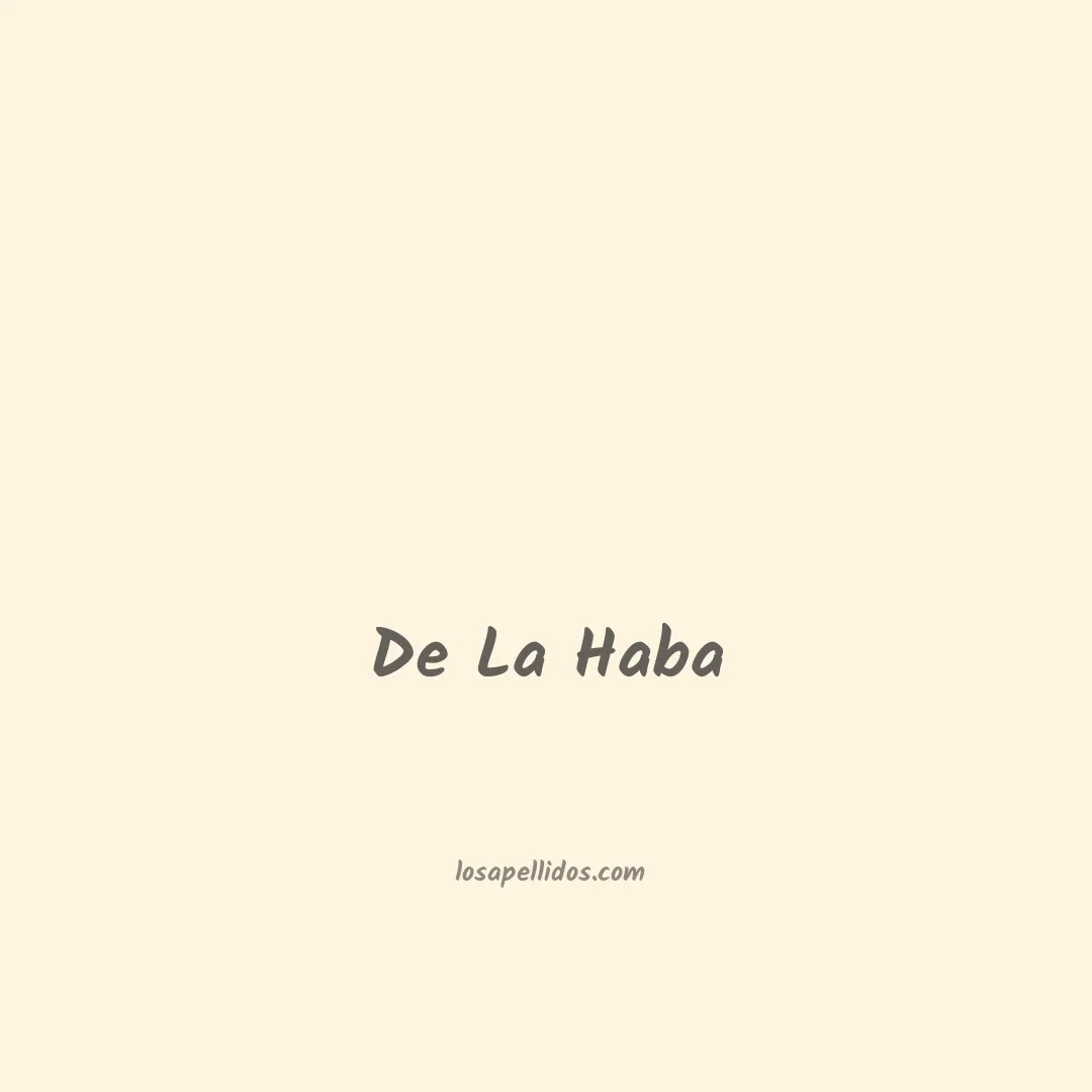 De la haba en chino