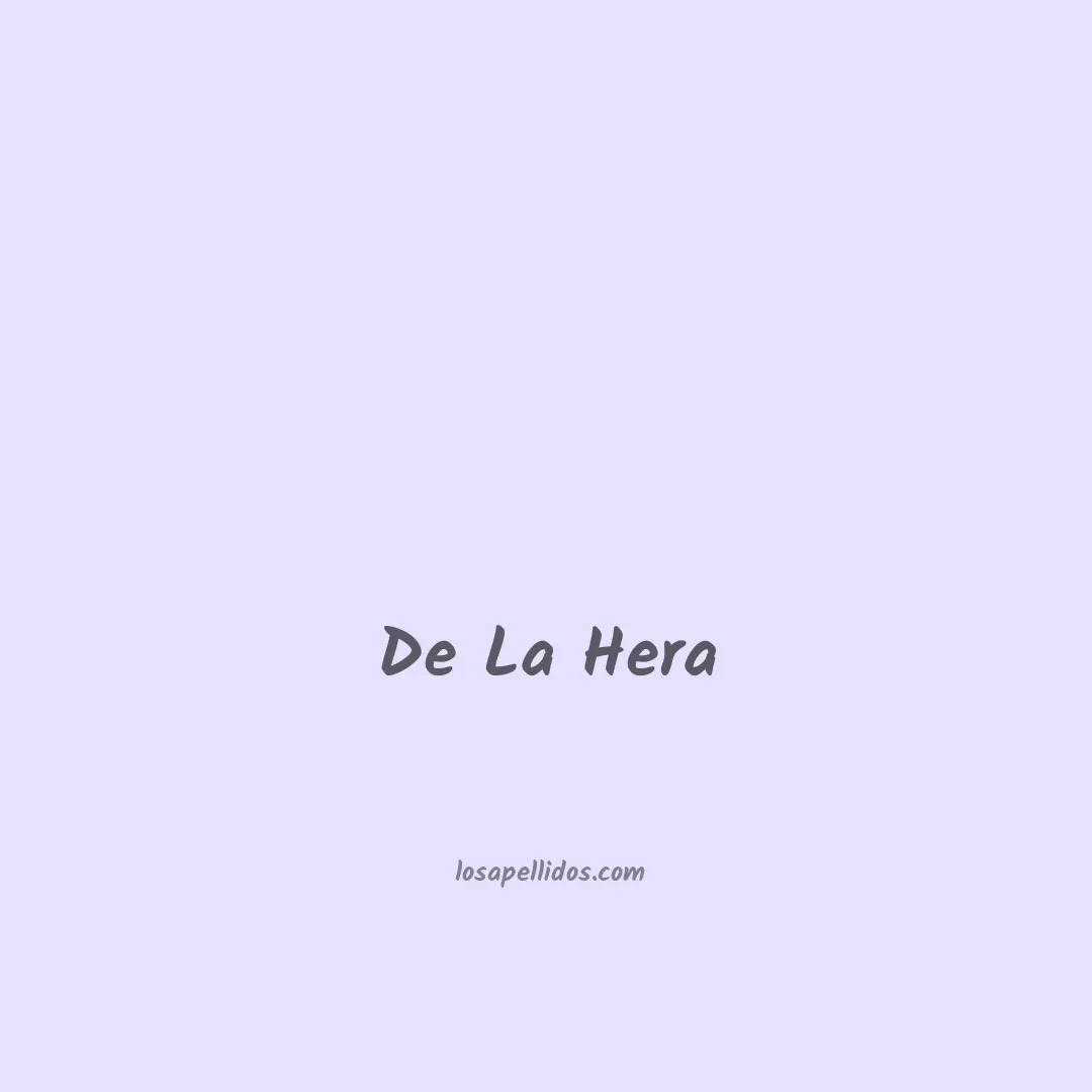 De la hera en chino