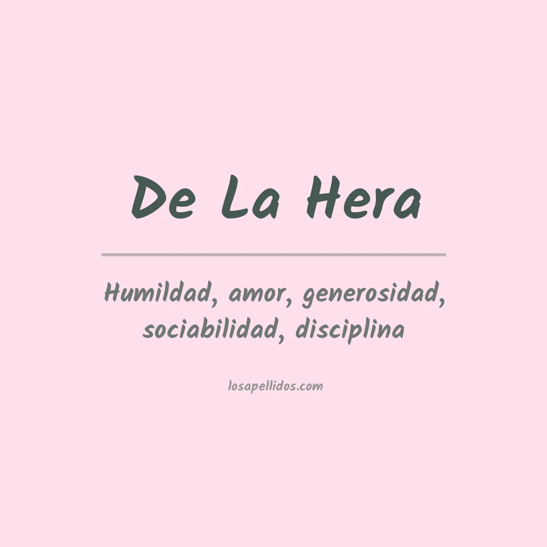 Significado del Apellido De la hera