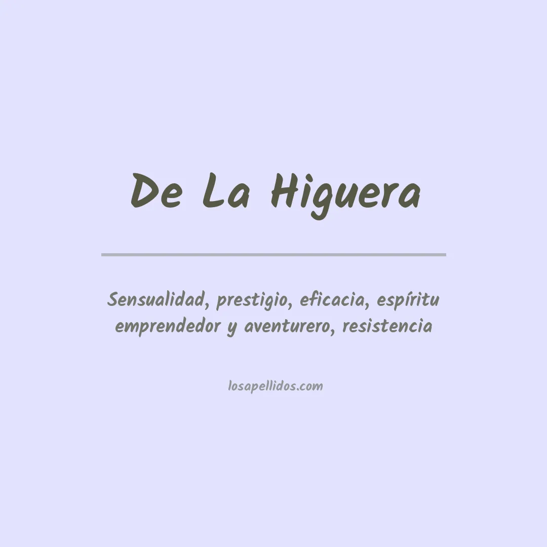 Apellido De la higuera
