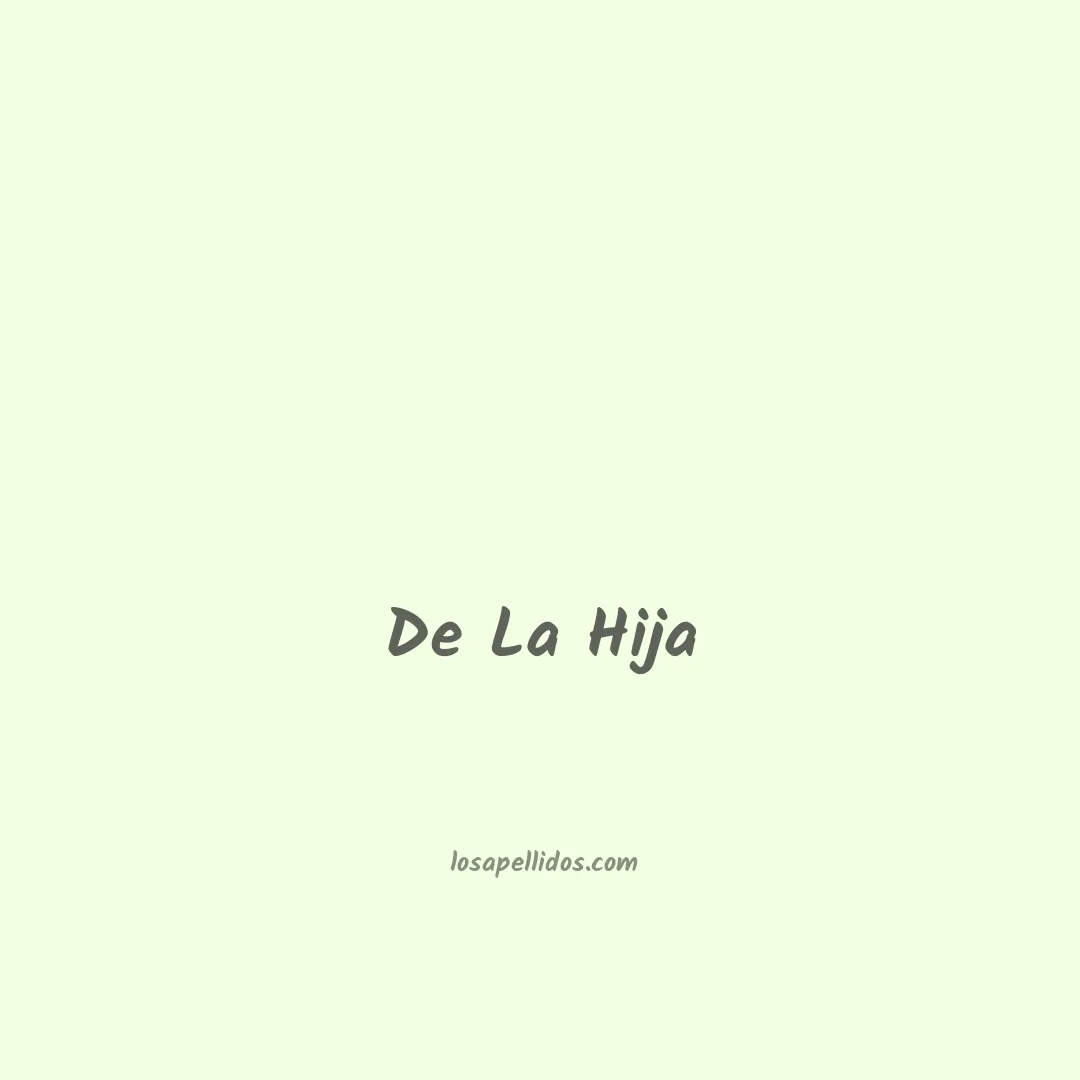De la hija en chino