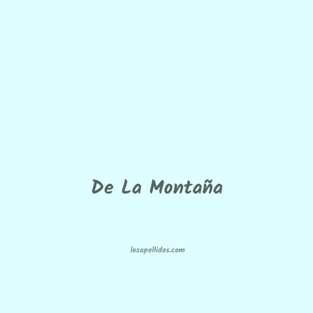 De la montaña en chino