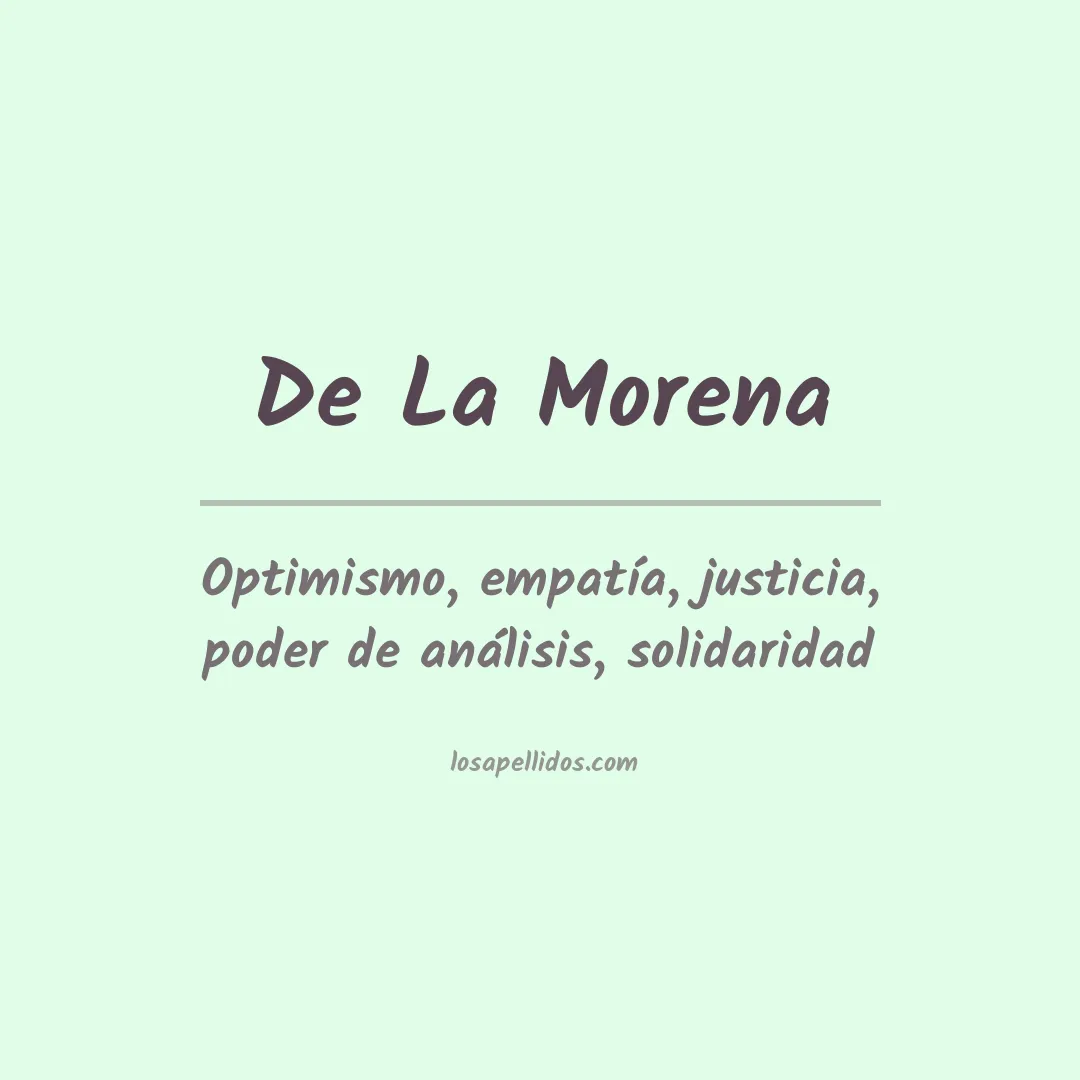 Significado del Apellido De la morena