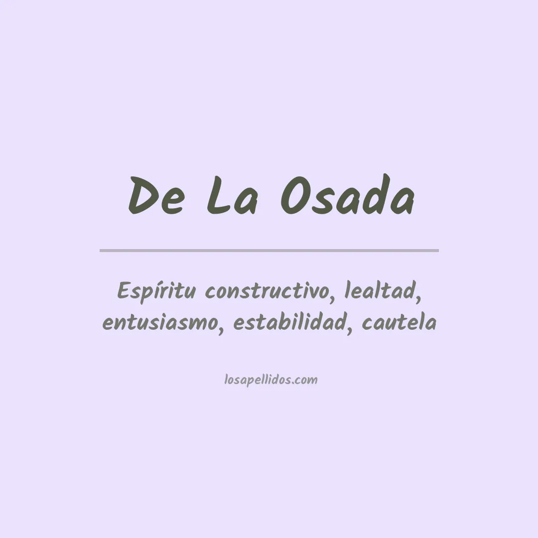 Apellido De la osada