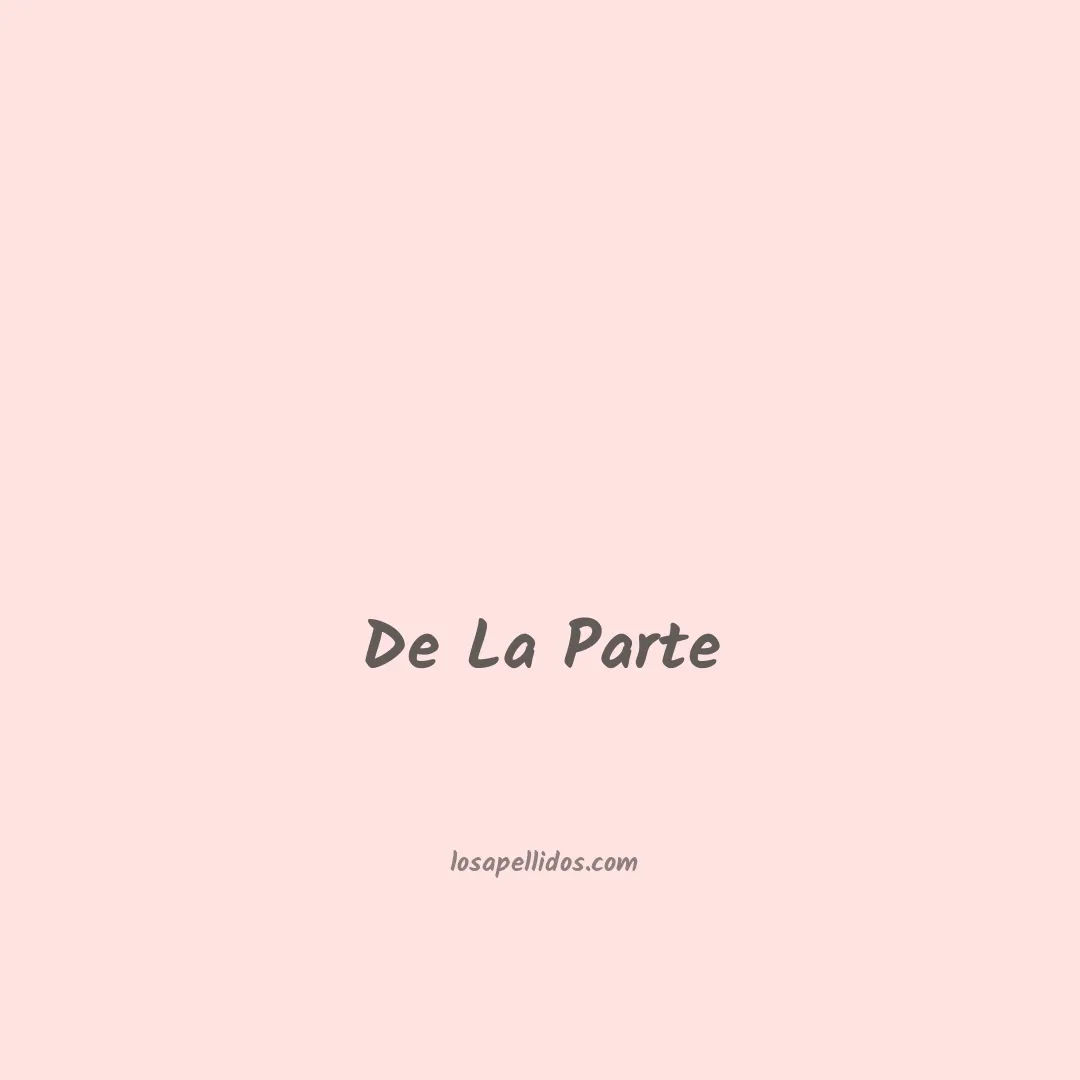 De la parte en chino