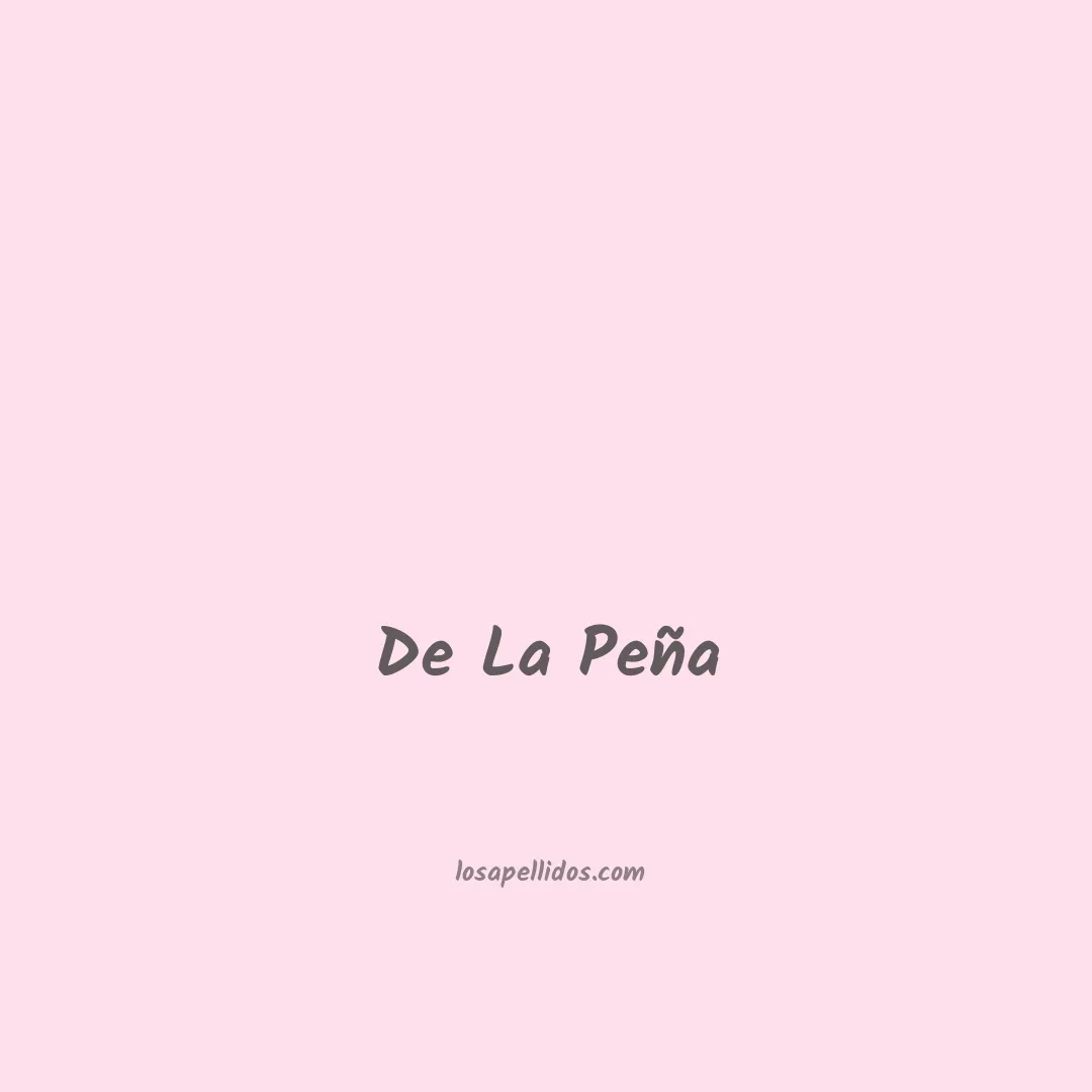 De la peña en chino