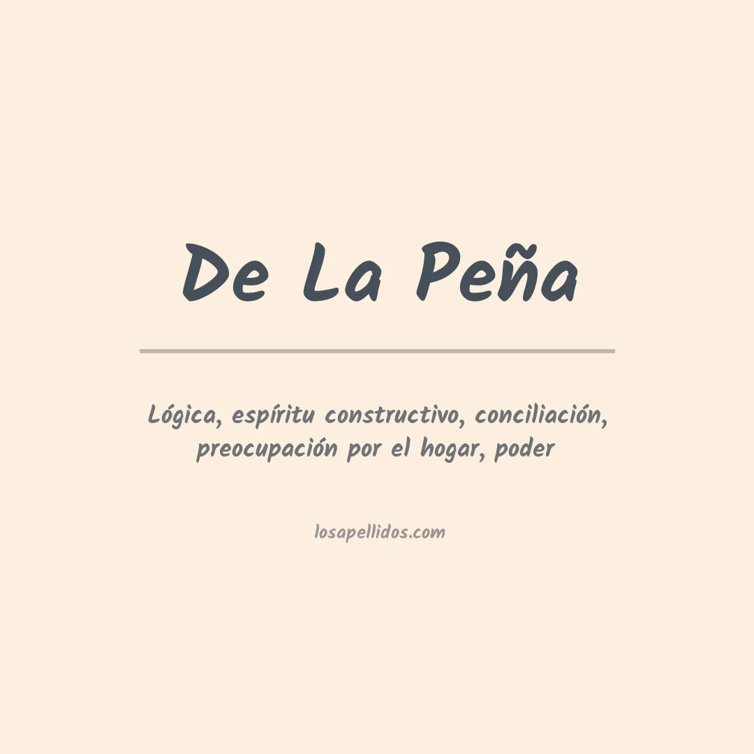 Significado del Apellido De la peña