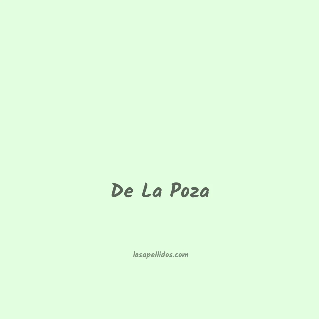 De la poza en chino