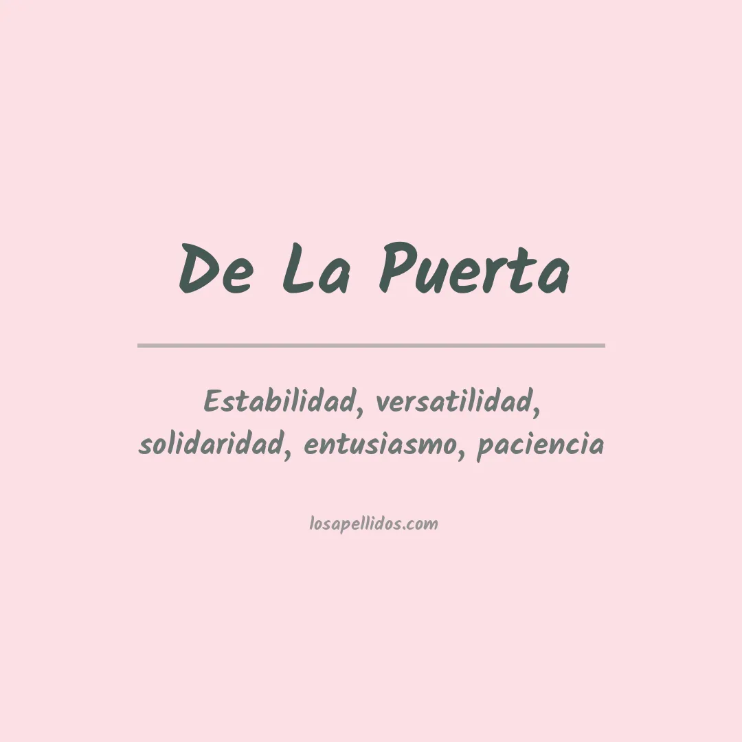 Significado del Apellido De la puerta