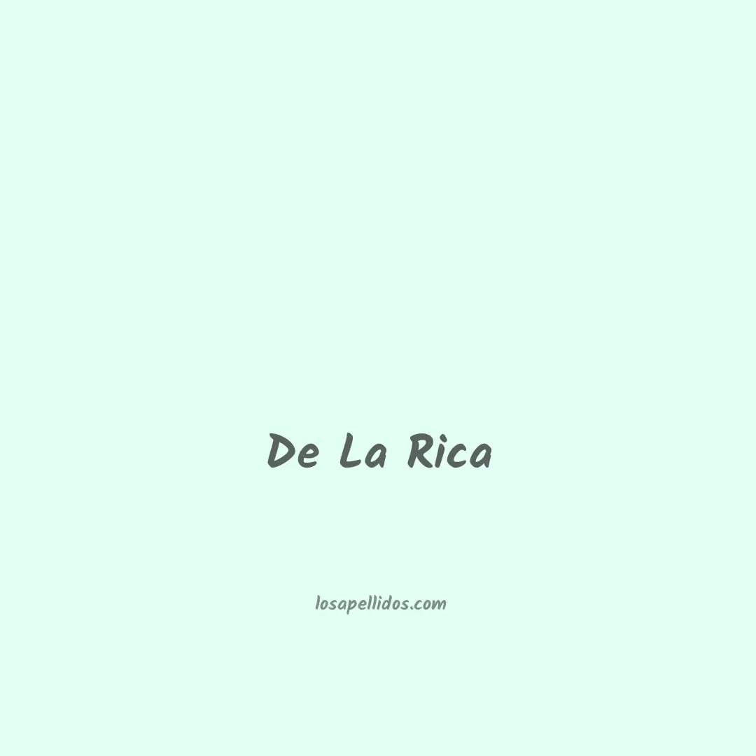 De la rica en chino
