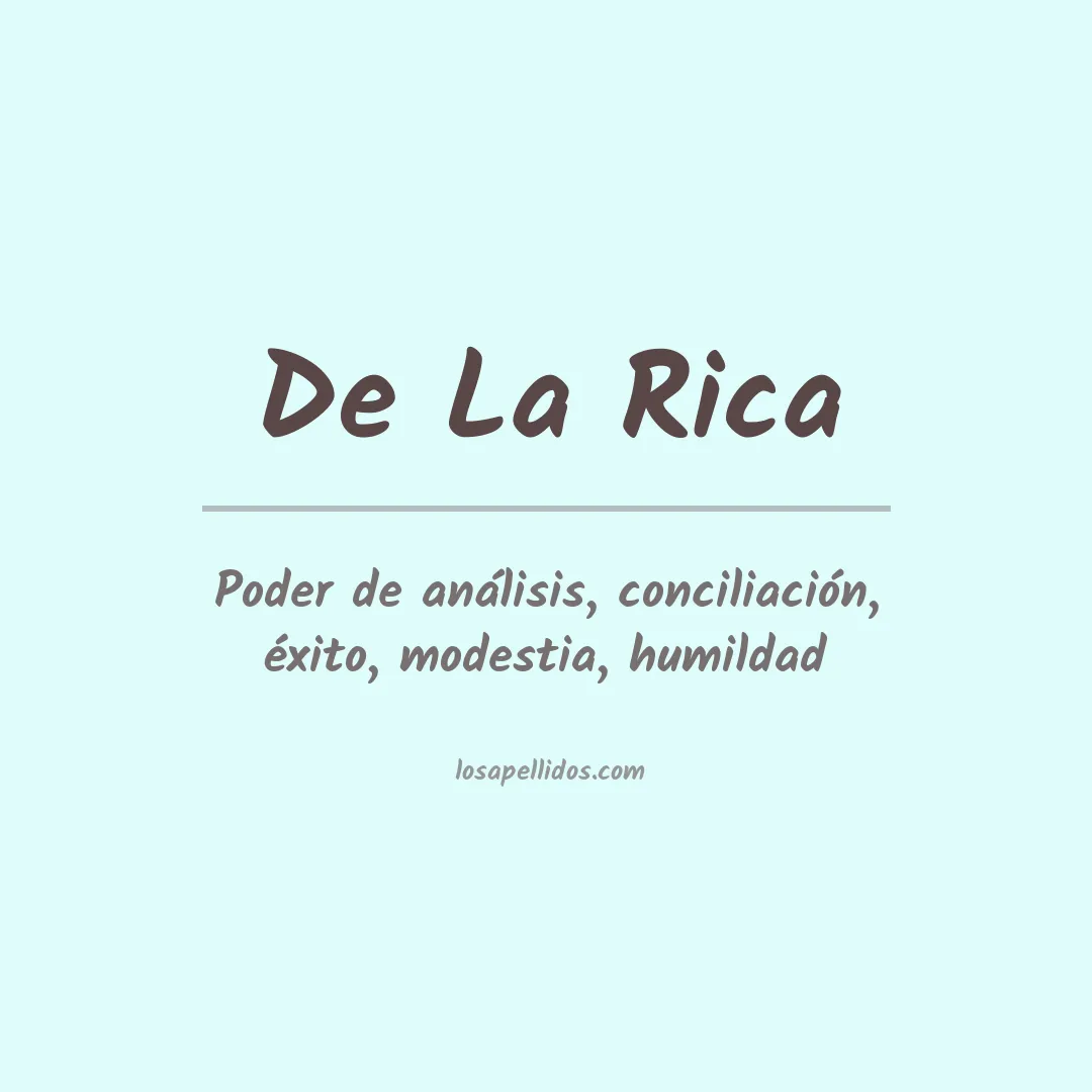 Apellido De la rica