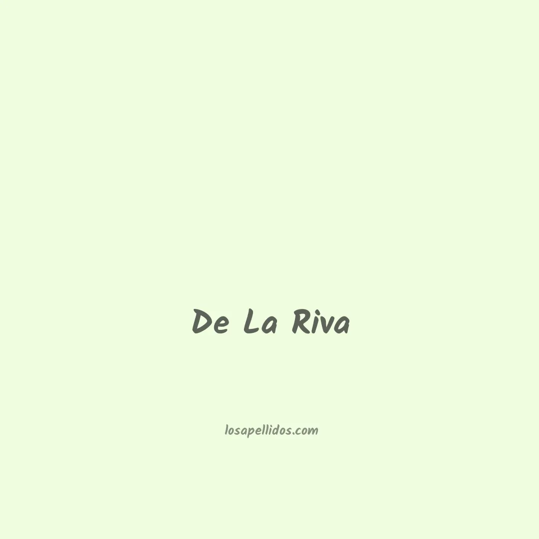 De la riva en chino