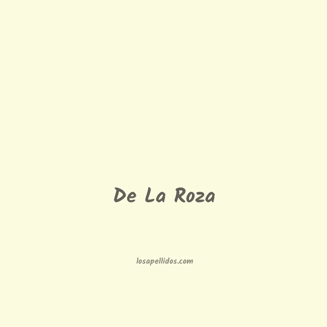 De la roza en chino