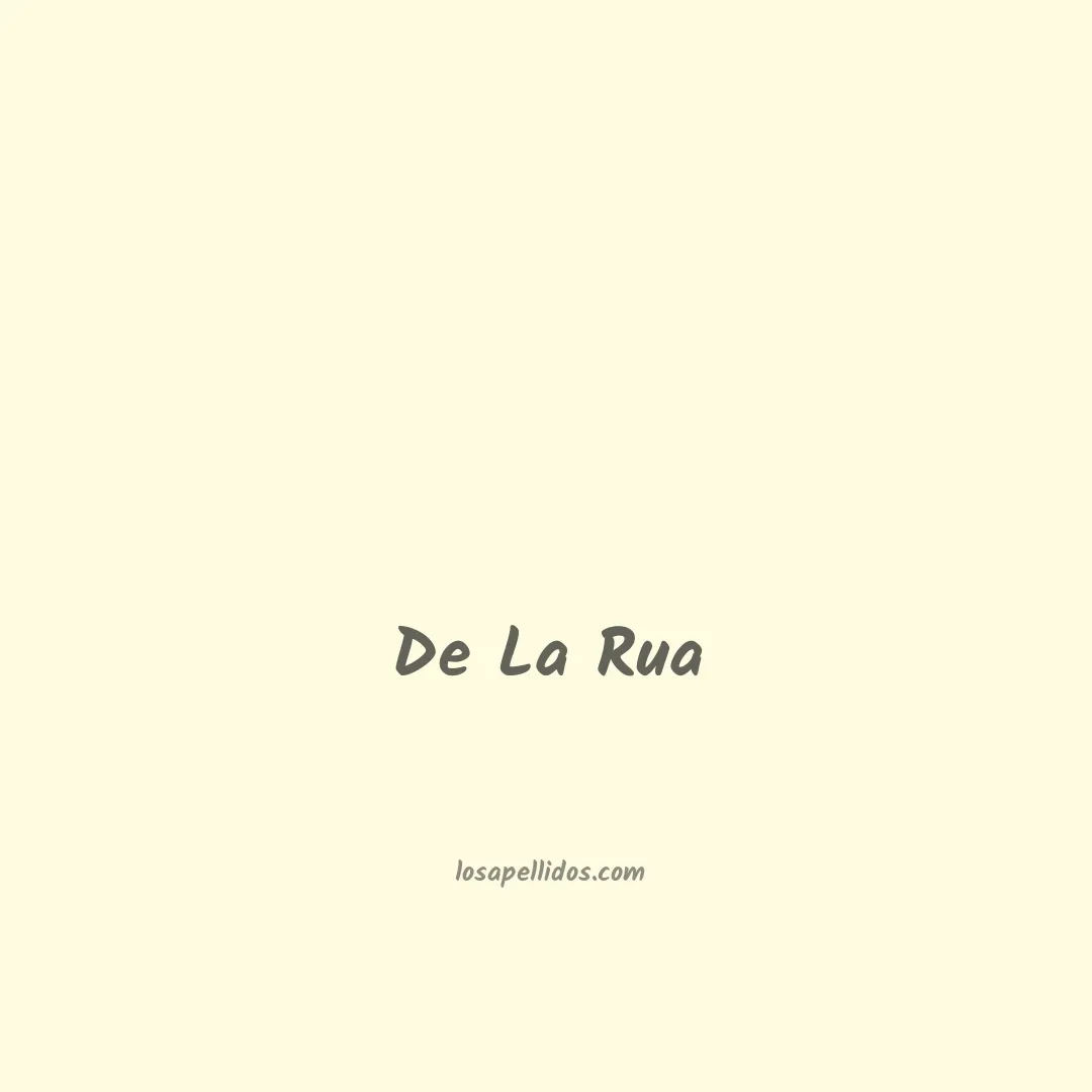 De la rua en chino