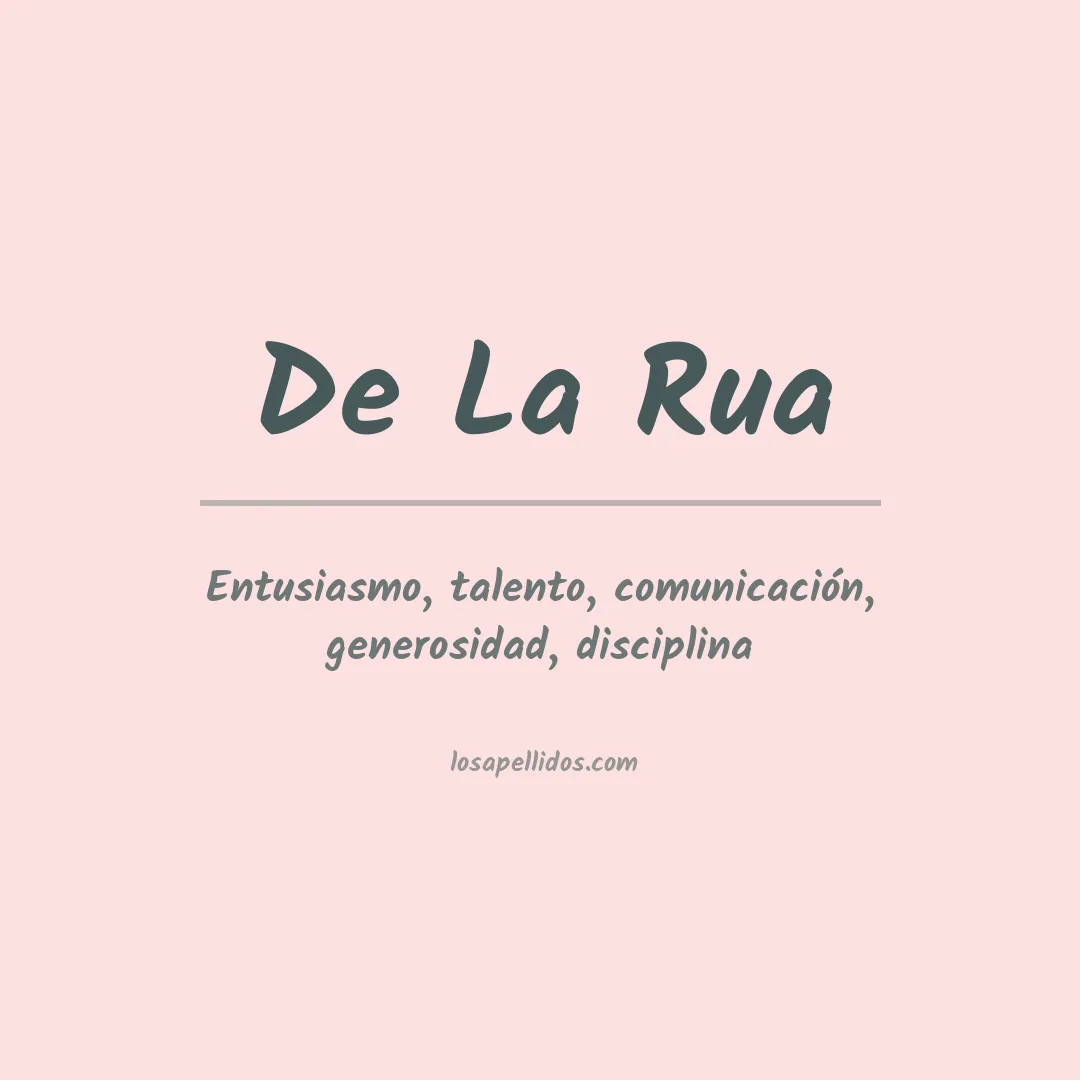 Apellido De la rua